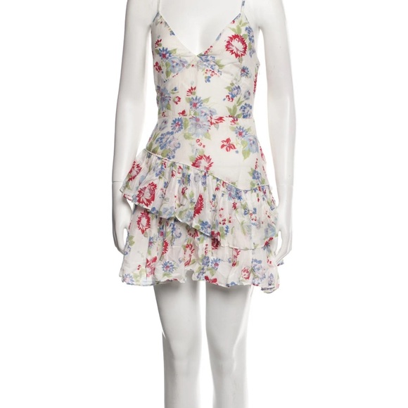 Loveshackfancy Floral Ruffle Dress Size 2 - Picture 1 of 3